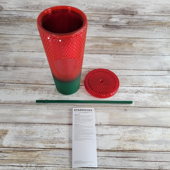 Starbucks Walt Disney World Red Green Studded Christmas Tumbler New 24 ounces - Picture 5 of 10